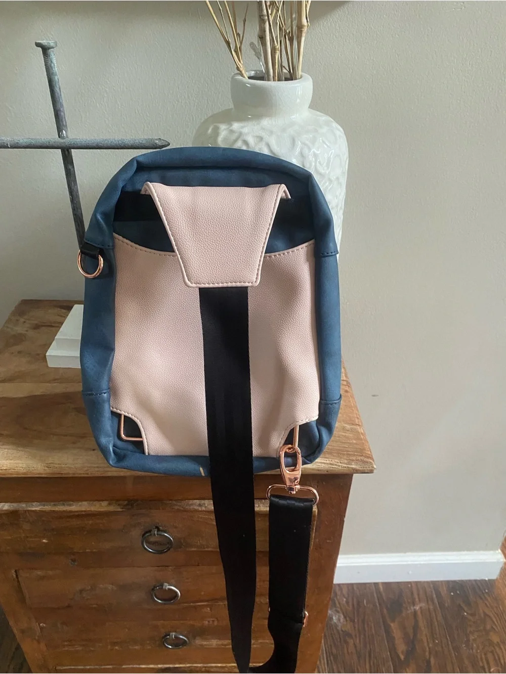 Petunia Pickle Bottom Two-Tone Blue and Blush Mini Backpack
